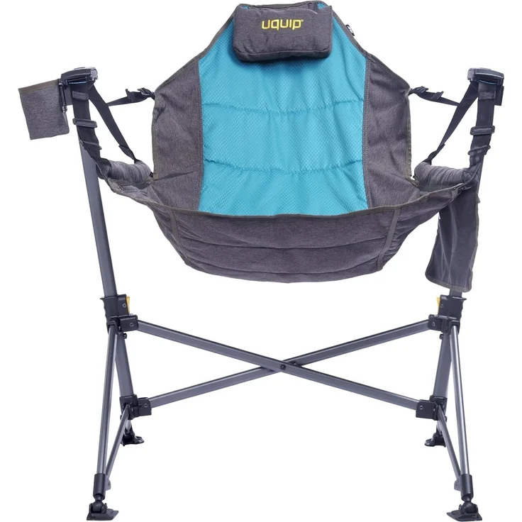 Uquip Campingstuhl Rocky 2.0 Strandstuhl Schaukelstuhl Hänge Sessel Klappstuhl Petrol/Grey – Bild 3