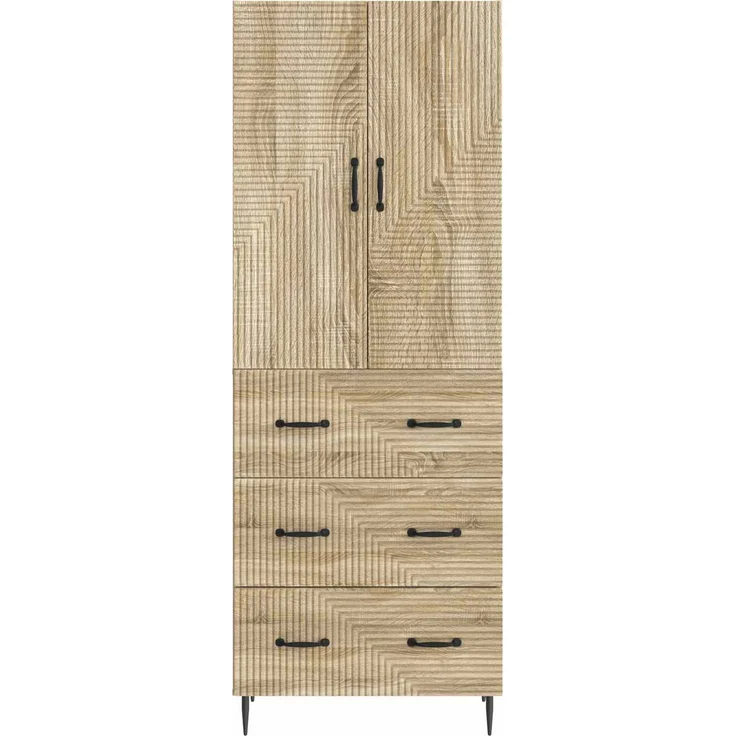 vidaXL Schrankset 2 pcs Sonoma-Eiche 66 x 34,5 x 90 cm Holzwerkstoff 3416639 – Bild 4