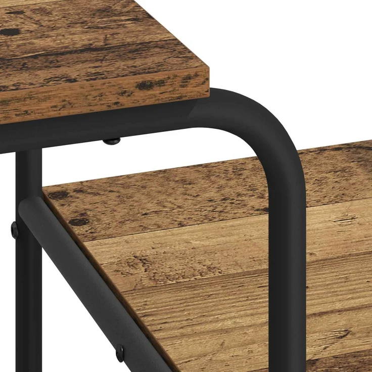 vidaXL Schreibtisch mit Stauraum Altholz 131,5 x 50 x 75,5 cm 8008054 – Bild 6