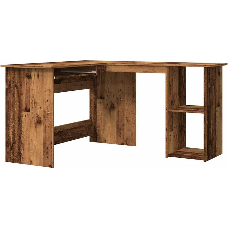 vidaXL Eckschreibtisch Altholz-Optik 120x140x75 cm Holzwerkstoff 855900 – Bild 1