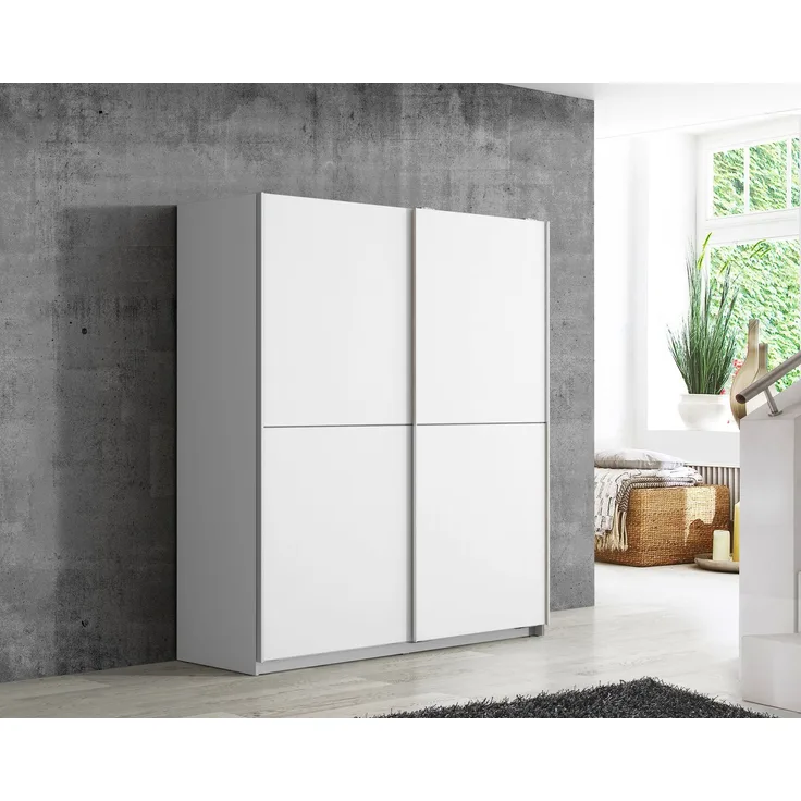 Forte 'Winner' Schwebetürenschrank, weiß, 170x191 cm
