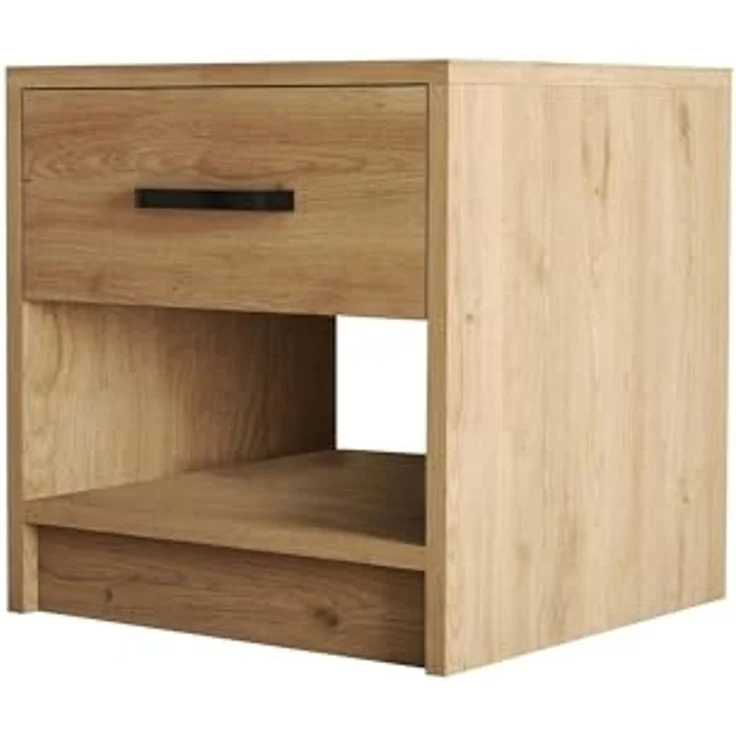 Dmora Nachttisch Graffias 52x45x46,8 cm Braun 1 Schublade 2 Böden – Bild 5
