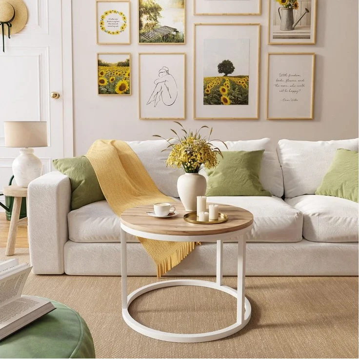 Lookway Couchtisch CIRI mit einer Platte in Holzdekor (1x Couchtisch), Durchmesser: ⌀60 cm – Bild 2