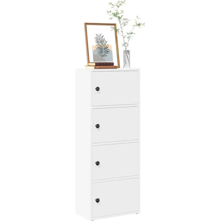 vidaXL Bücherregal Weiß 40x24x102 cm Holzwerkstoff 860373 – Bild 1