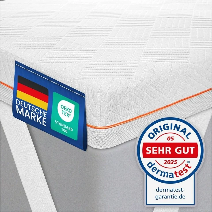 Gentle North, Topper Gel-Memory- und Komfortschicht – 7 cm – Stärke H2/H3 – Matratzentopper, (1-tlg), 7 cm, schadstoffgeprüft (Stoffe, Fäden, Reißverschlüsse & Schaum etc) – Bild 5