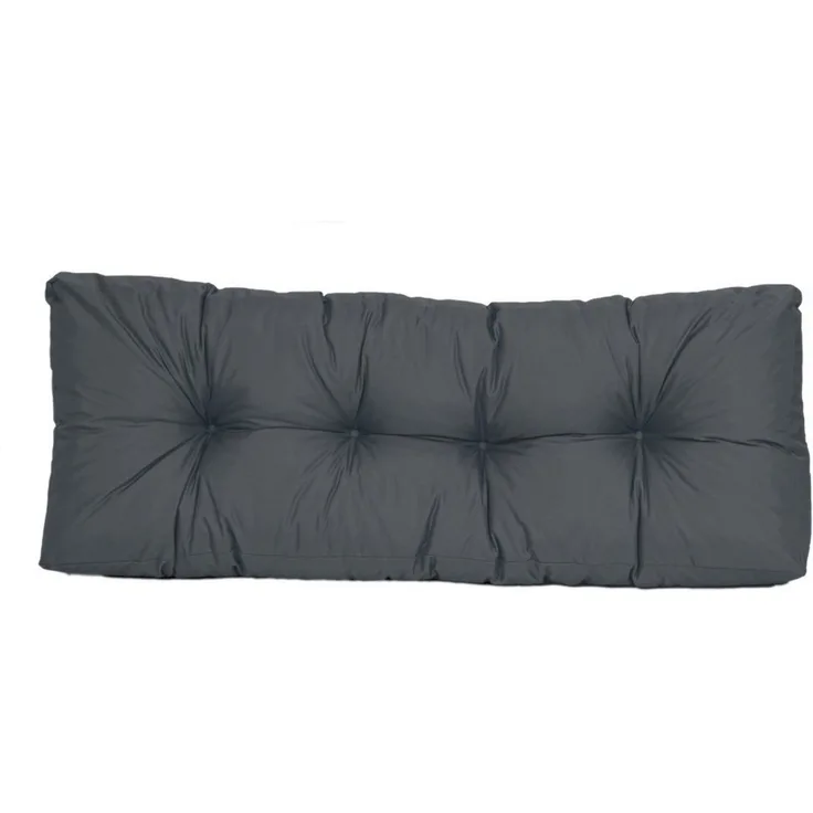TexDeko® Garden Rückenkissen 120 x 40 x 20/10cm wasserabweisend UV - beständig gesteppt Premium Kissen für Europaletten In- & Outdoor Palettenpolster (Anthrazit)
