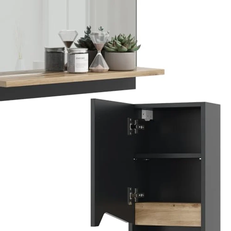 Badmöbel-Set Marelle Anthrazit 4 Teile Vicco – Bild 7