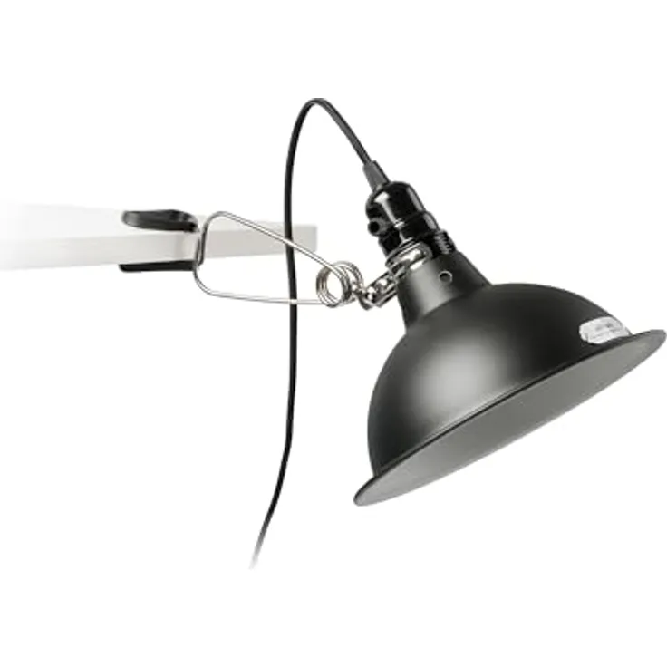 FARO BARCELONA Pepper Klemmlampe 64169, matte schwarze Schreibtischlampe, kompatibel mit E27-Lichtquelle, IP20 Schutzart