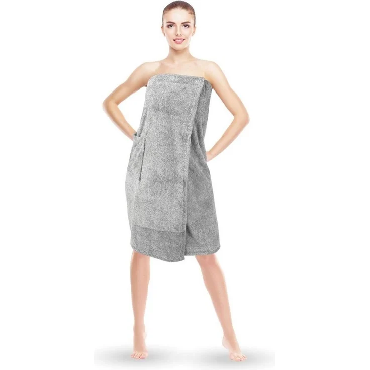 Bestlivings Saunatuch Damen 80x145cm, (1-St), Sauna Kilt "Flauschig" Saunahandtuch mit Gummizug und Knopfverschluss