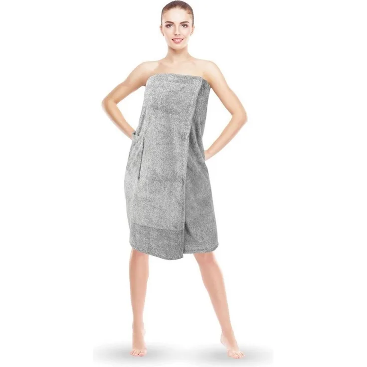 Bestlivings Saunatuch Damen 80x145cm, (1-St), Sauna Kilt "Flauschig" Saunahandtuch mit Gummizug und Knopfverschluss