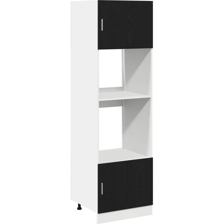 vidaXL Hängeschrank Schwarz Eichen-Optik 60 x 57 x 207 cm 3334018 – Bild 2