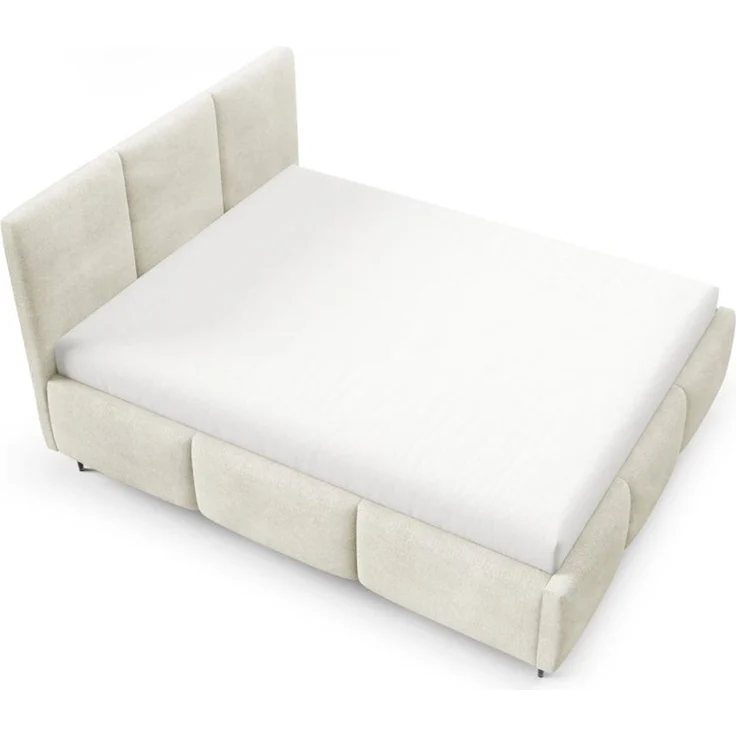 Polsterbett Schlafzimmerbett MIAMI Komplettset 140x200 cm in Stoff Coral Ecru – Bild 2