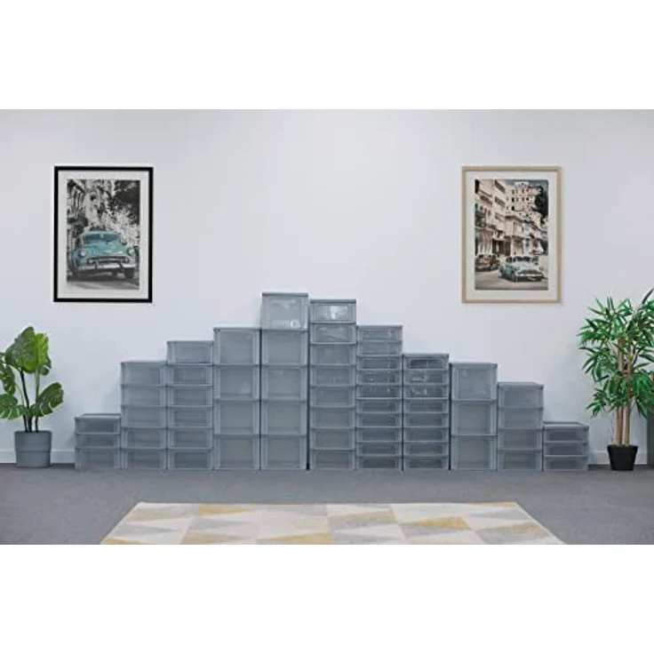 Iris Ohyama, Kunststoff Schubladenbox mit 8 flachen Schubladen, Grau, Easy-Pull-System, A4, A5 & A6 Format, Schreibtisch Organizer für Büro, Schule, Schreibwaren, BPA-frei, Schubladenschrank, OCH-2008 – Bild 9