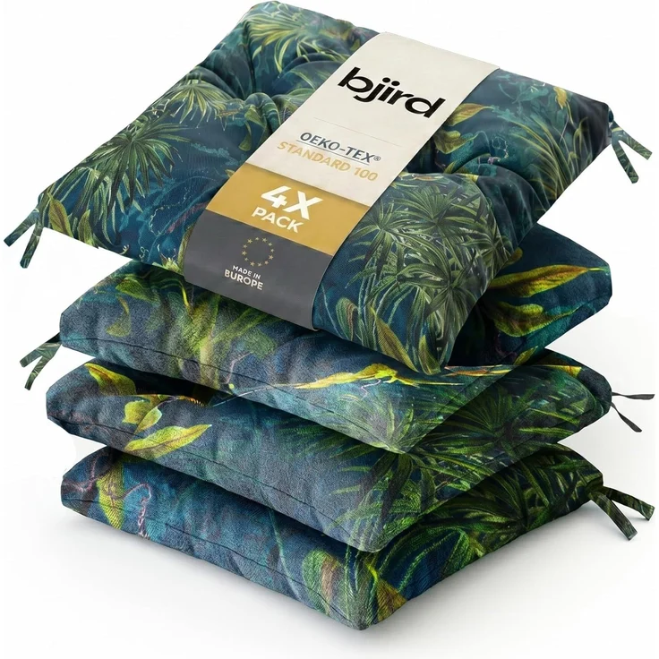 Bjird Stuhlkissen 45x45 cm - Wasserdichtes Gartenkissen für Stühle & Sessel, Wetterfest & Pflegeleicht - Dickes Sitzkissen 6 cm - Outdoor geeignet – Bild 1