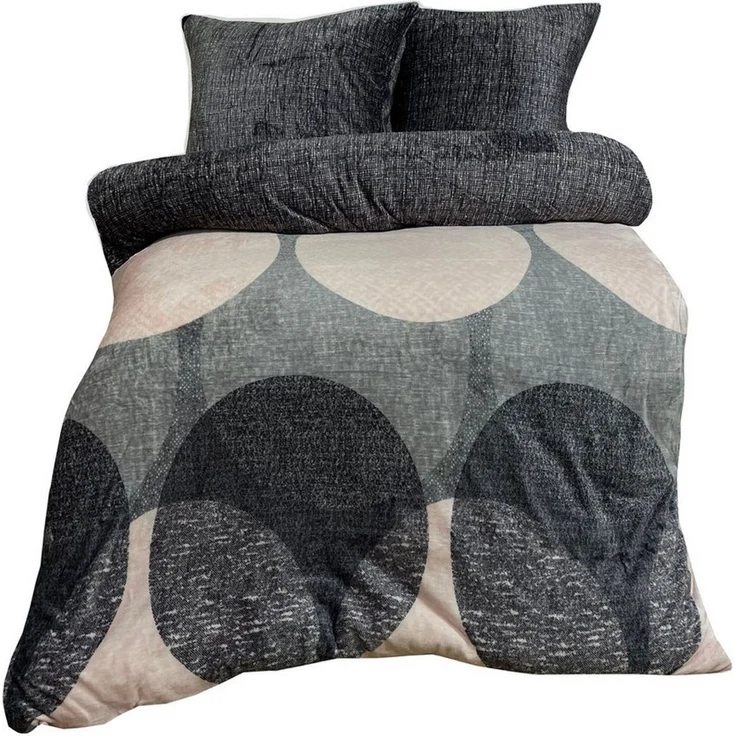 Leonado Vicenti Bettwäsche Winter Teddy Plüsch, Fleece, 2 teilig, Flauschig warmes Cashmere Touch, meliert – Bild 1