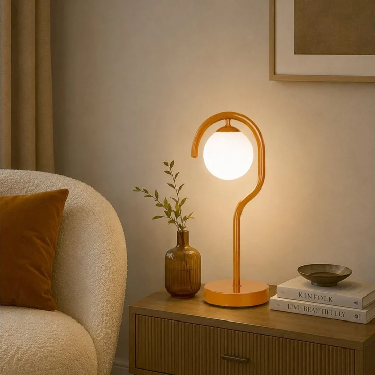 Opviq Nachttischlampe, ohne Leuchtmittel, Tischleuchte, E27, ohne Leuchtmittel, IP20 – Bild 4