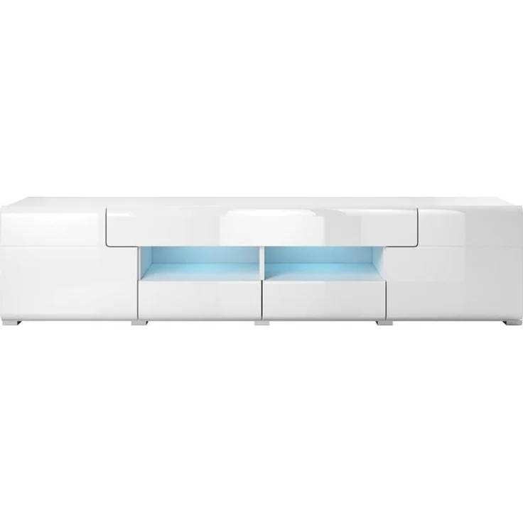 INOSIGN Lowboard Toledo,Breite 209cm, trendige TV-Schrank mit dekorative Fräsungen, TV-Board ohne Beleuchtung, TV-Kommode mit viel Stauraum – Bild 4