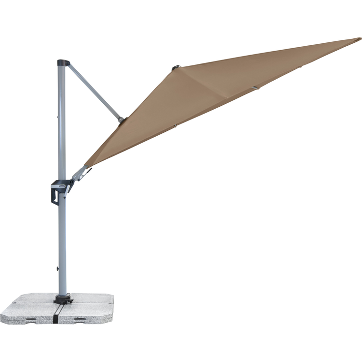 Doppler Sonnenschirm / Ampelschirm "Active II Pendelschirm 350 x 260", greige, 350 x 260 cm – Bild 6