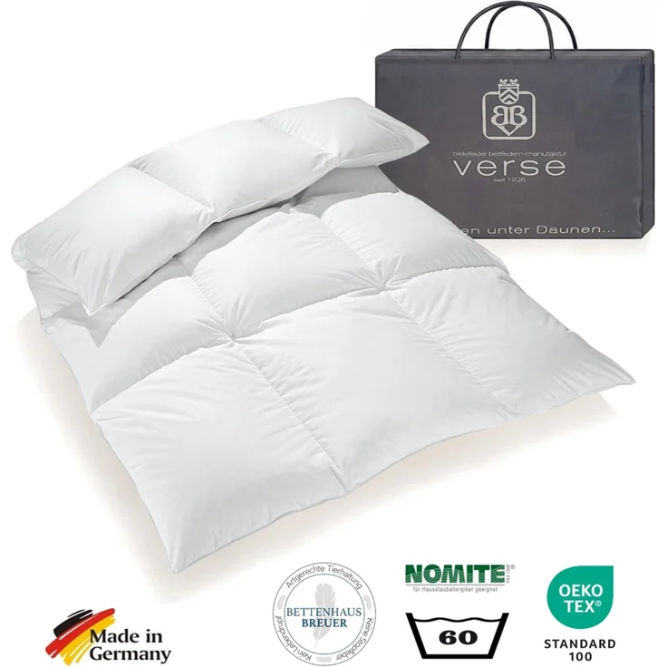Extra warme 100% Winter Daunendecke Holsteiner Daunen 135x200 1380g – Bild 2