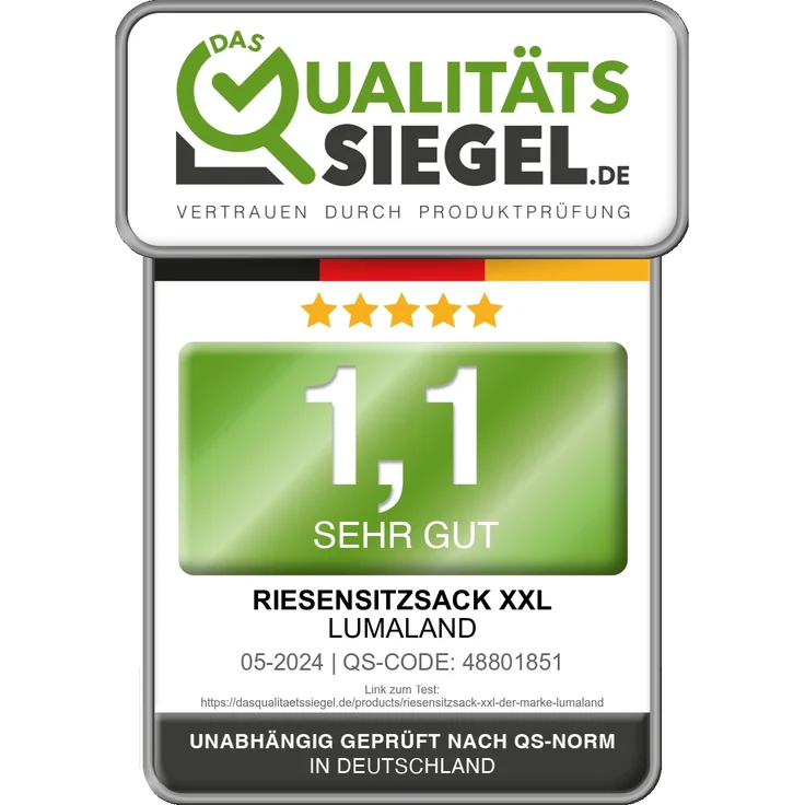 Lumaland Gaming Sitzsack XXL aus Cord | Gaming Sessel für Erwachsene & Teenager | Komfortabler Bean Bag 135x100 cm [Dunkelgrün] – Bild 2