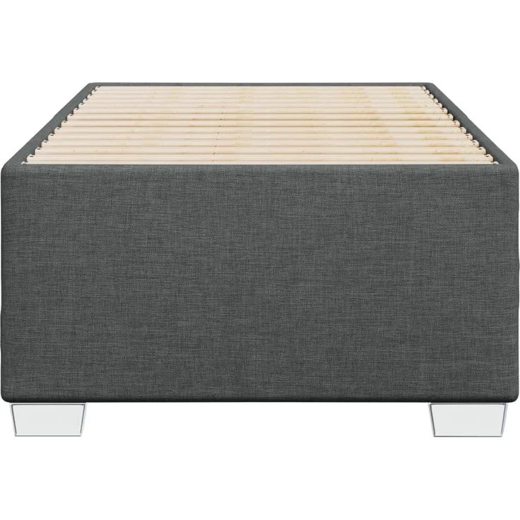 vidaXL Bettgestell ohne Matratze Dunkelgrau 90x200 cm Stoff 3284444 – Bild 3