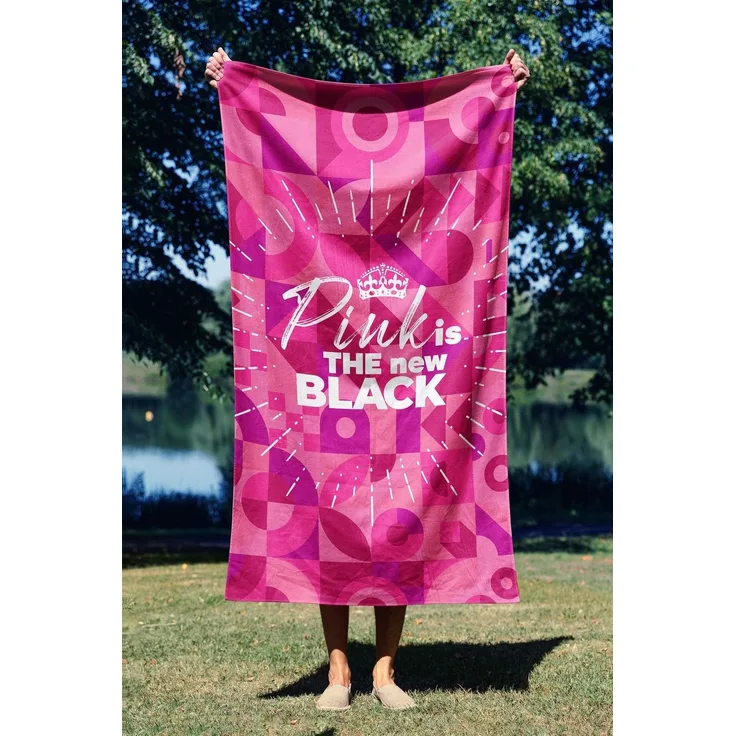 Mijolnir 'Pink is The New Black 70' Strandtuch, Mehrfarbig, 70 x 130 cm