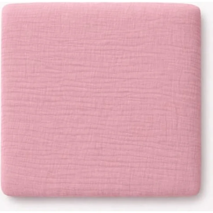 Wickelauflagenbezug 100% Baumwolle Musselin Bezug für Wickelauflage 85x75 und 75x75 cm – weicher Wickeauflagenüberzug, atmungsaktiv & waschbar ROSA – Bild 8
