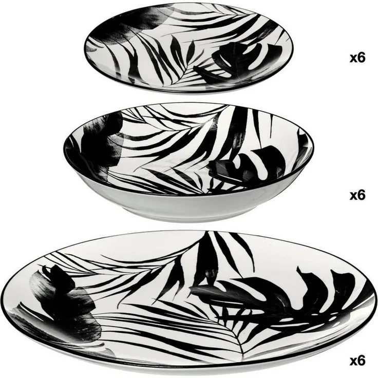 Geschirr-Set PALME, 18-teilig