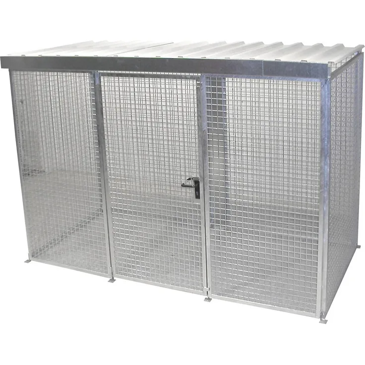 Bauer Gasflaschen-Container GFC-M4/D, mit Dach und Flügeltor für 78x Gasflaschen Ø 230 mm