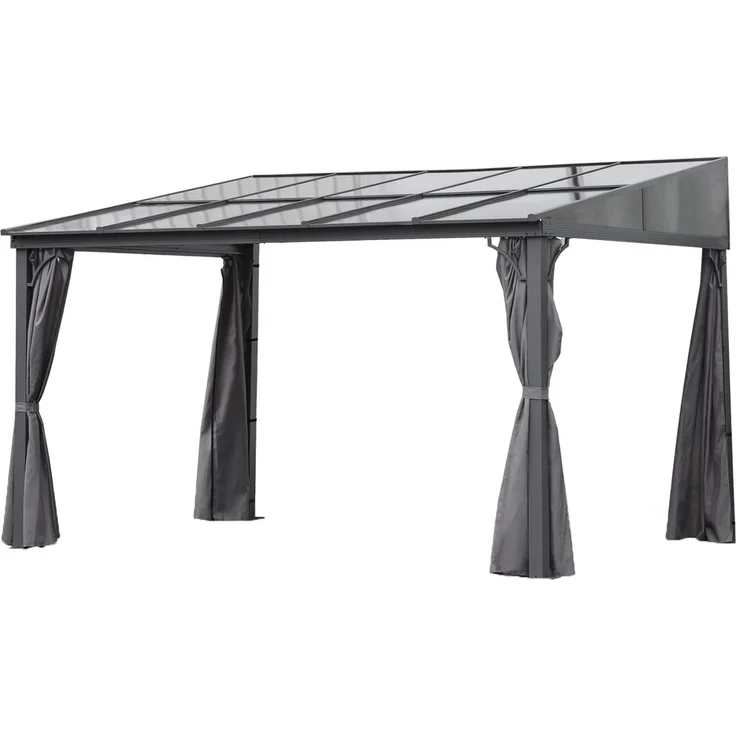 osoltus Alu Pavillon Terrassendach Terrassenüberdachung Toledo Hardtop 3 x 4 m – Bild 1