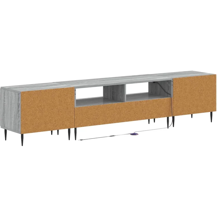vidaXL 3-teiliges LED TV Regal ZWOLLE Sonoma-Grau Holzwerkstoff 3416523 – Bild 6