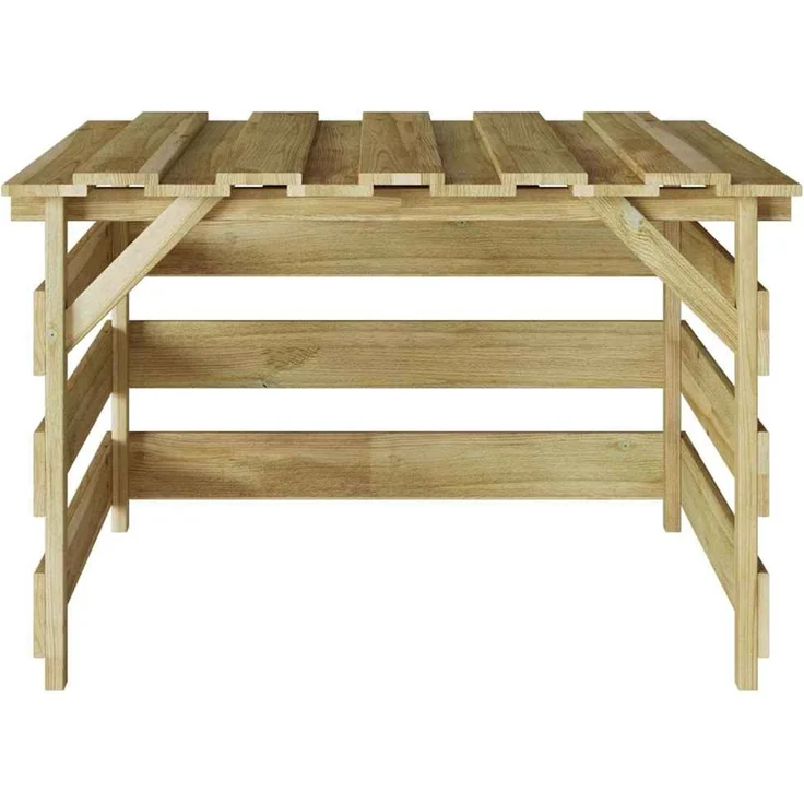 vidaXL Rasenmäher Garage Braun 84 x 80 x 56 cm 42013028 – Bild 5