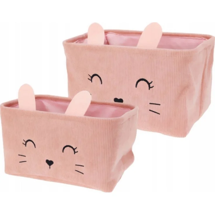 Home Styling Collection Aufbewahrungsboxen für Spielzeug CUTIE mit Öhrchen Cord 2 St.