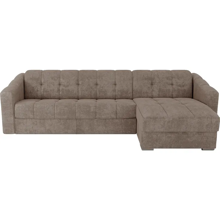 Vente-unique - DARIELO Sofa Stoff Schokoladenbraun - B 223 cm152 cm x H 90 cm x L 295 cm – Bild 4