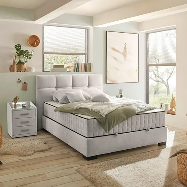 ED EXCITING DESIGN Boxbett Nagol, mit Bettkasten, mit Wendematratze, erhältlich in verschiedenen Breiten – Bild 3
