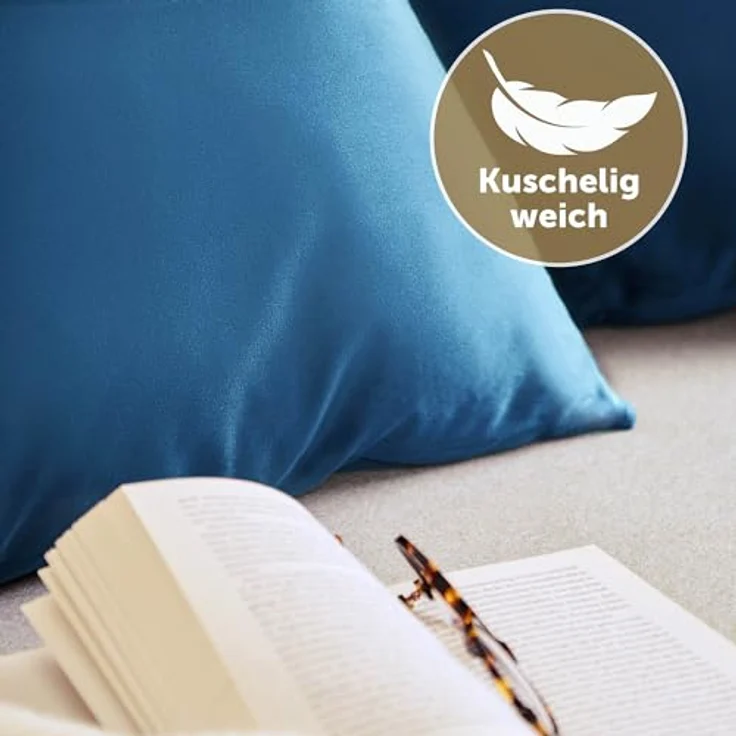 Blumtal Kissenbezug 2er Set - dekorativer Samt Kissenbezug mit verstecktem Reißverschluss, Kissenhülle für Zierkissen, waschbar – Bild 4