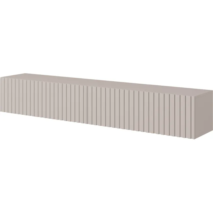 Selsey ‘Telire’ TV-Hängeboard, greige mit Lamellenfront, ca. 30 x 175 x 32 cm