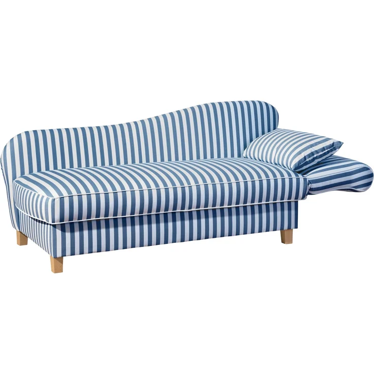Max Winzer Recamiere mit Armteil rechts klappbar 'Selma', Flachgewebe blau, 82 cm x 88 cm x 190 cm – Bild 3