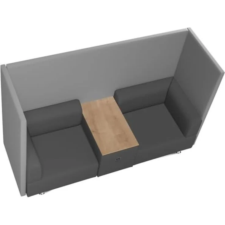 Rocada Sitzsofa Be Soft Doppelsitz + Tisch grau – Bild 5