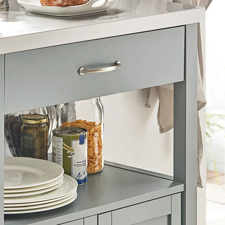 SoBuy FKW22-HG Küchenwagen, MDF, Lackiert, Grau, 60 x 92 x 44 cm – Bild 6
