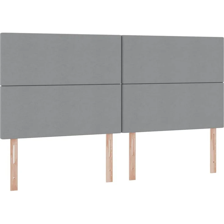 vidaXL LED-Speicherbett mit Matratze Hellgrau 200 x 200 cm Stoff 3372375 – Bild 10