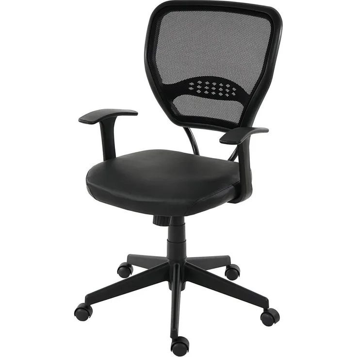 MCW Profi-Bürostuhl, Schwarz, Textil, bis 150 kg belastbar, höhenverstellbar, mit verstellbaren Armlehnen
