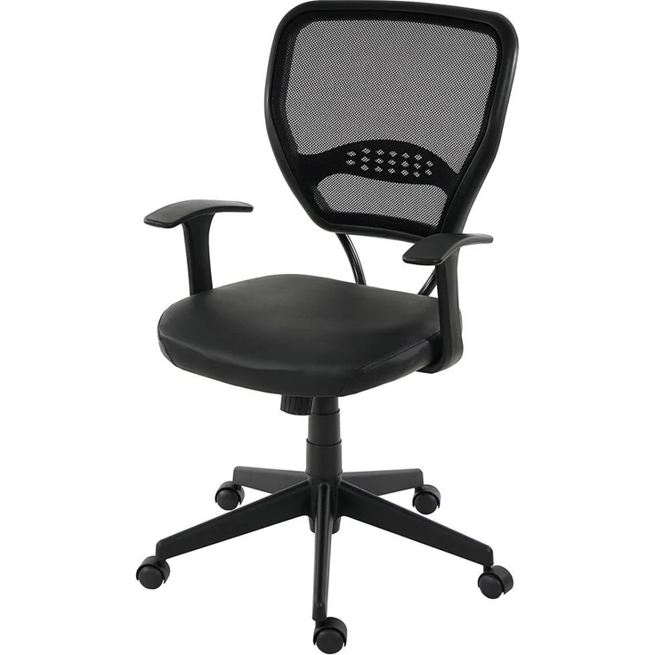 MCW Profi-Bürostuhl, Schwarz, Textil, bis 150 kg belastbar, höhenverstellbar, mit verstellbaren Armlehnen