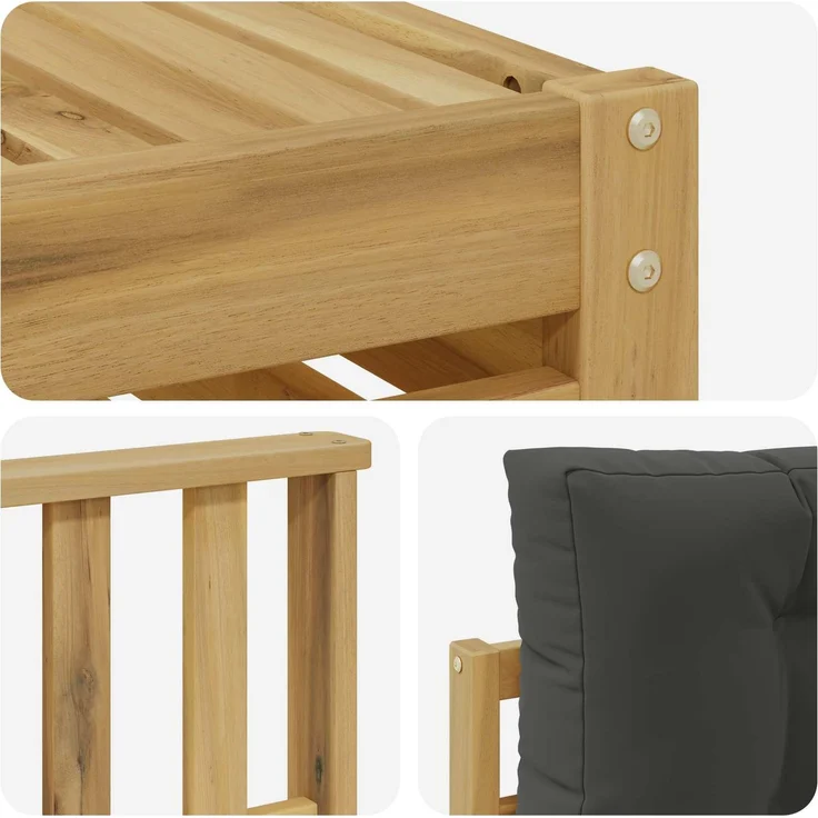 vidaXL Outdoor-Sofagarnitur 9 stk. 8-Sitzer Weiß und Anthrazit 3390237 – Bild 5