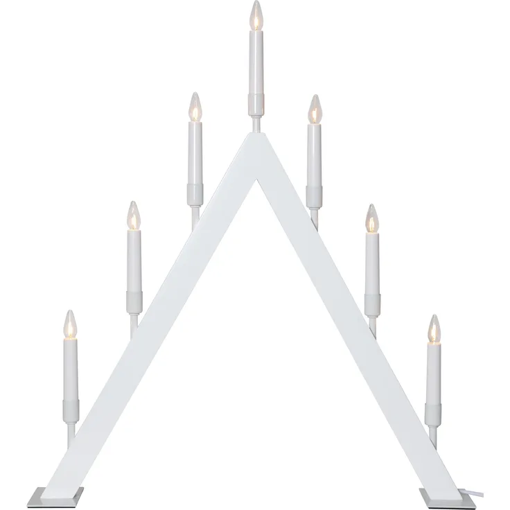 Lichterbogen ,Vind', 7-flammig, Holz, weiß