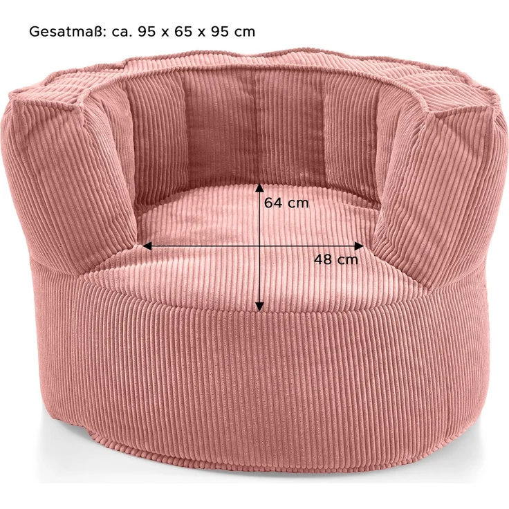 Sitzsack groß B/H/T: 95x65x95 cm – Bild 3
