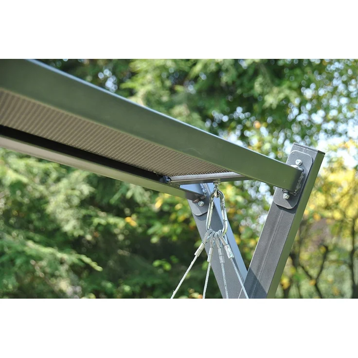 Angerer Freizeitmöbel GmbH Hollywoodschaukel Relax Smart - Gartenschaukel Made in Germany - Schaukel zum Sitzen, Liegen und Entspannen - einfache Montage (Beige) – Bild 3