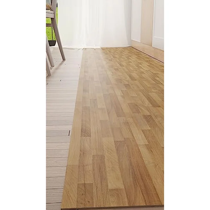 PETTI Artigiani Italiani - Teppich für Küche, rutschfest, waschbar, Läufer für Küche, Teppich, Küchenläufer, 52x240 cm, Design Parkett 02, 100% Made in Italy – Bild 5