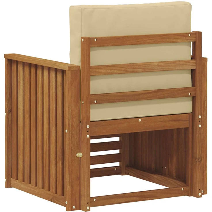vidaXL Outdoor-Sofagarnitur Natur und Beige Massivholz Akazie 3436353 – Bild 5