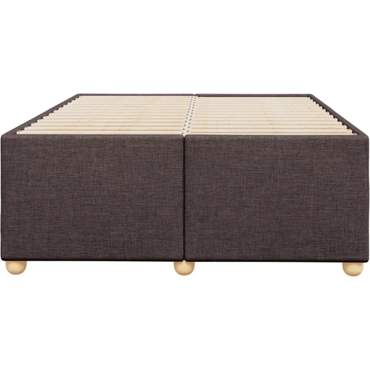 vidaXL Bettgestell ohne Matratze Dunkelbraun 120x200 cm Stoff 3284725 – Bild 4